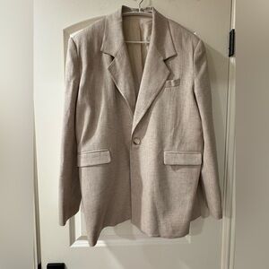 Oversized Beige Blazer
